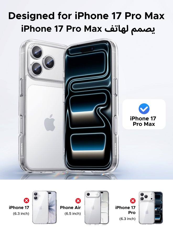 Ugreen iPhone 17 Pro Max Case Full-coverage Phone Case Military-Grade Drop Protection 17 Pro Max Case Delay Yellowing Anti Scratch And Fingerprint iPhone 17 Pro Max Cover Ultra Slim Extra Raised Edge - Image 2