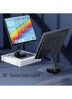 General 360 Degree Swivel Tablet Stand, Adjustable Swivel Tablet/iPad Stand for Desks and Tables, [5.11" x 7.08"] Carbon Alloy Tablet Stand  - Image 3