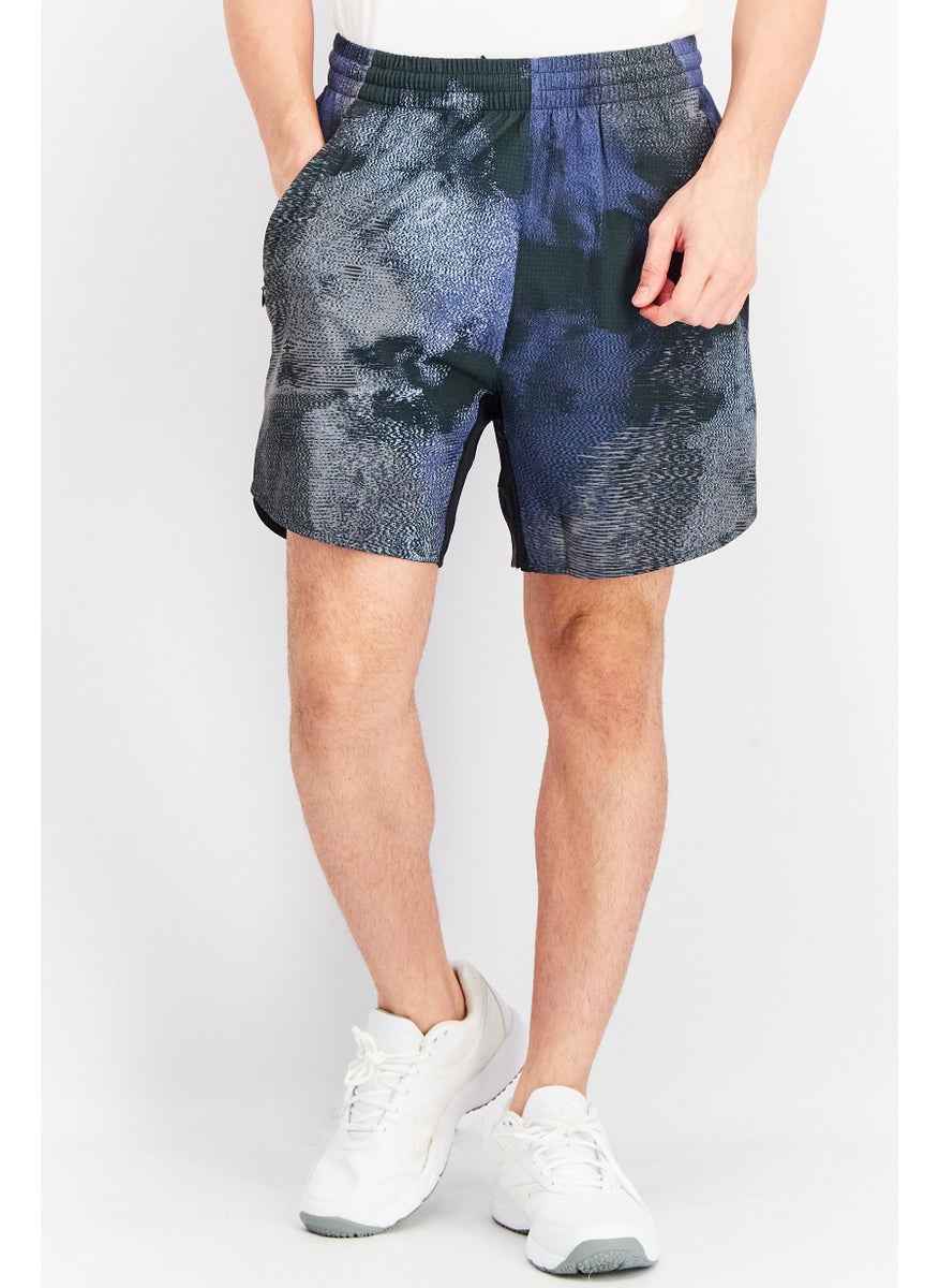 Adidas Men Sportswear Fit 7 Inseam HIIT Allover Print Training Shorts, Multicolor  - Image 1