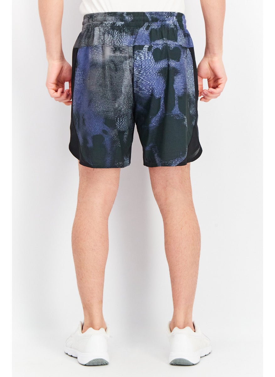 Adidas Men Sportswear Fit 7 Inseam HIIT Allover Print Training Shorts, Multicolor  - Image 2