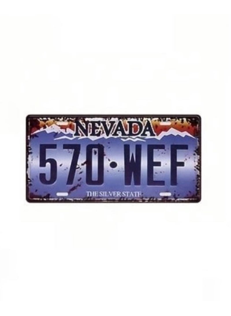 Generic Classic design car metal license plate for decoration  - Image 1