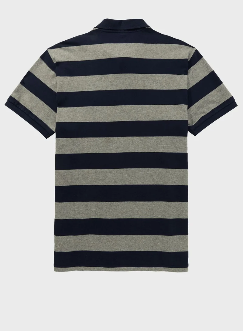 امريكان ايجل Essential Striped Polo Shirt