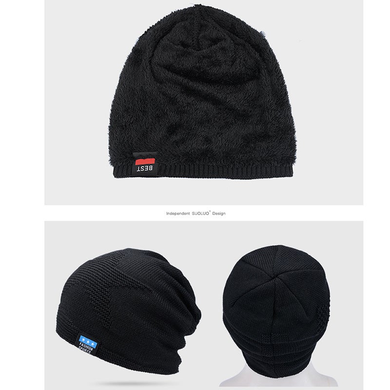 Kids Beanie Winter Fleece Lined Ear Protection Warm Knitted Hat - Image 2