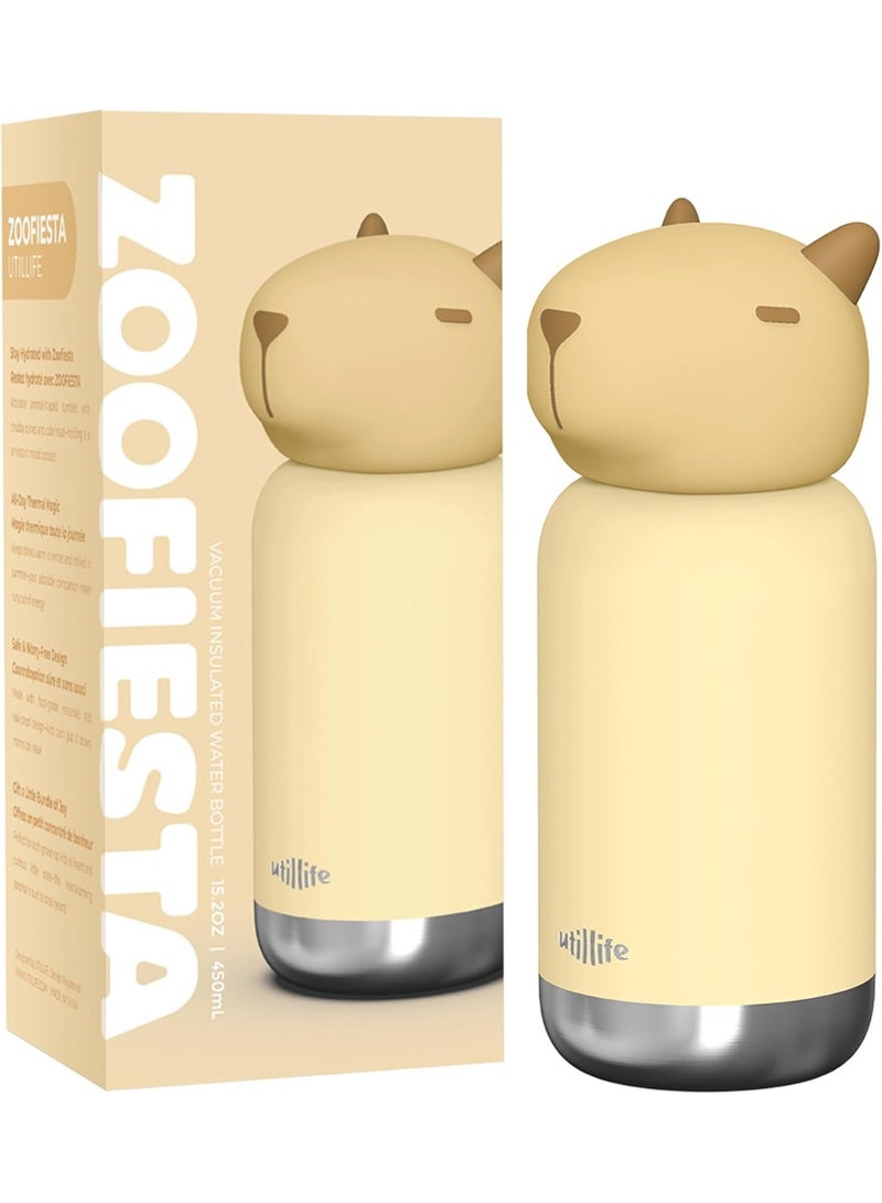 Utilife Zoofiesta Kids Water Bottle - Capybara Design - Leak-Proof & BPA-Free - Image 1