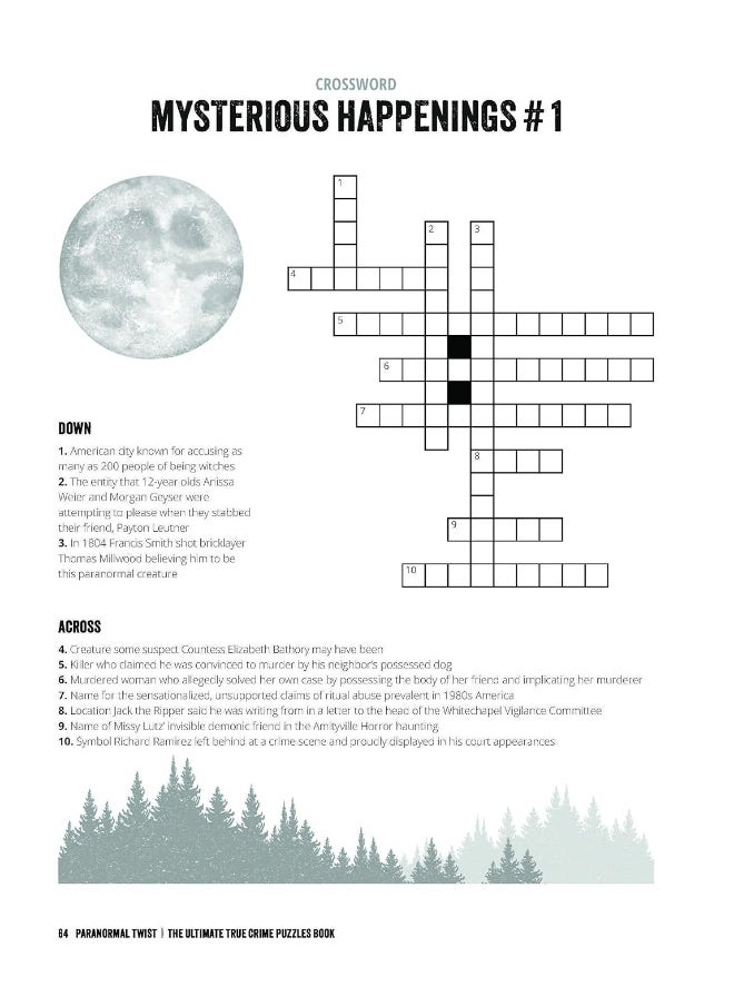 The Ultimate True Crime Puzzle Book: Over 100 Killer Activities for True Crime and Seri  - Image 3