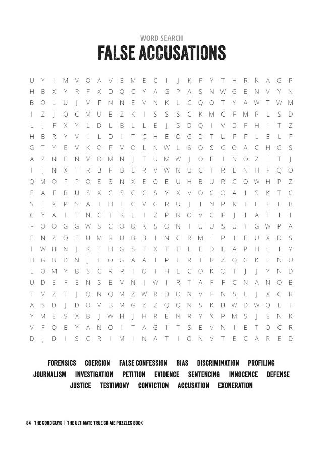 The Ultimate True Crime Puzzle Book: Over 100 Killer Activities for True Crime and Seri  - Image 4