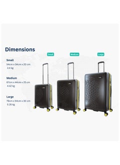 NATIONAL GEOGRAPHIC National Geographic Globe ABS Hardshell Luggage Set, Durable Lightweight Travel Suitcase, 4 Double Wheel Trolley Bag with TSA Combination Lock 3pcs Khaki (20+24+28 Inch).  - Image 4