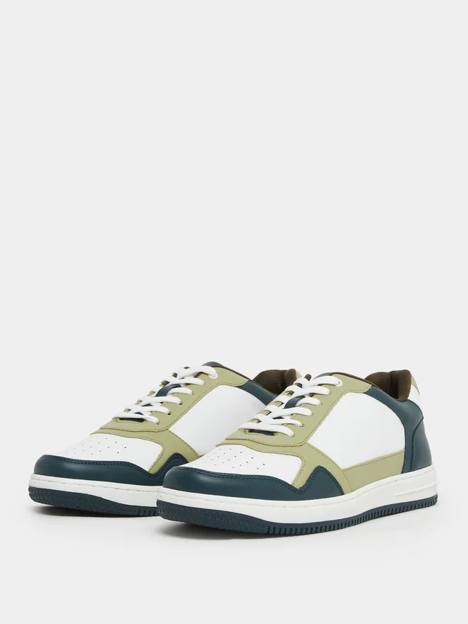 Styli Men Trendy Color Block Sneakers