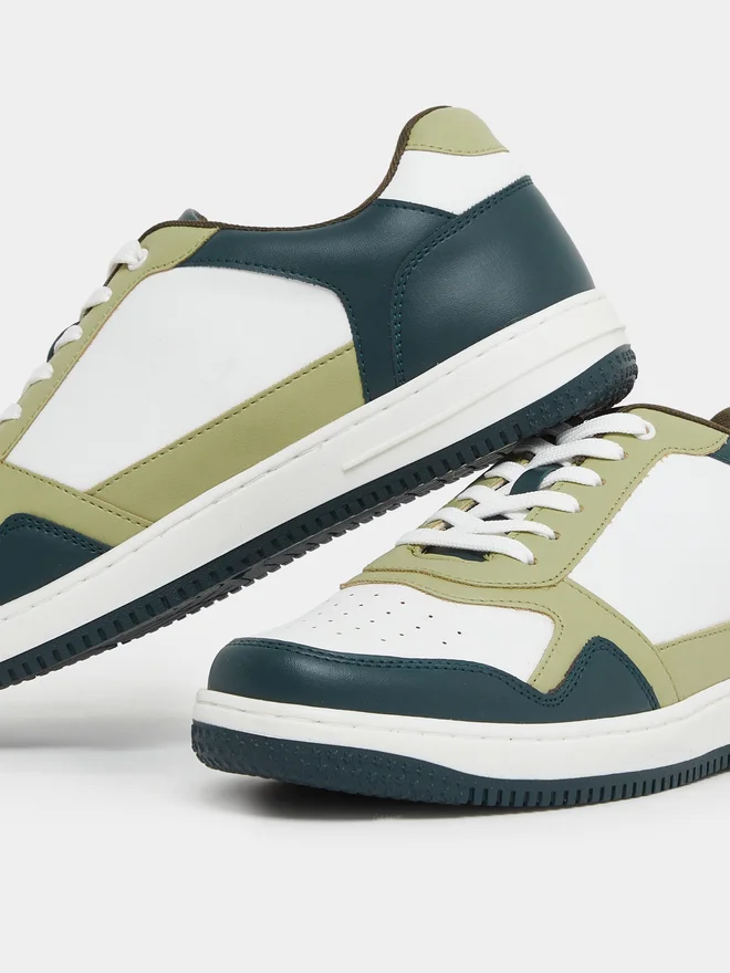 Styli White Men Trendy Color Block Sneakers for Men | Best Price UAE