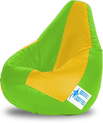 caddyFull XXXL Bean Bag Without Beans (Green and Yellow) - Image 4