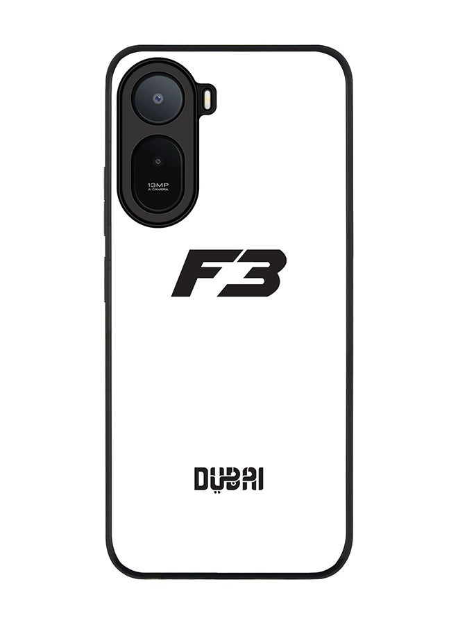 Stylizedd Rugged Case for Xiaomi Redmi A7 Pro 4G / Poco C81 / Poco C81 Pro / Poco C85x 5G- Slim Fit Hybrid Rubber Cover Faz3 Dubai White
