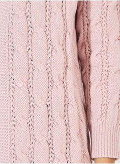 Styli Regular Fit Longline Cable Knit Cardigan  - Image 3