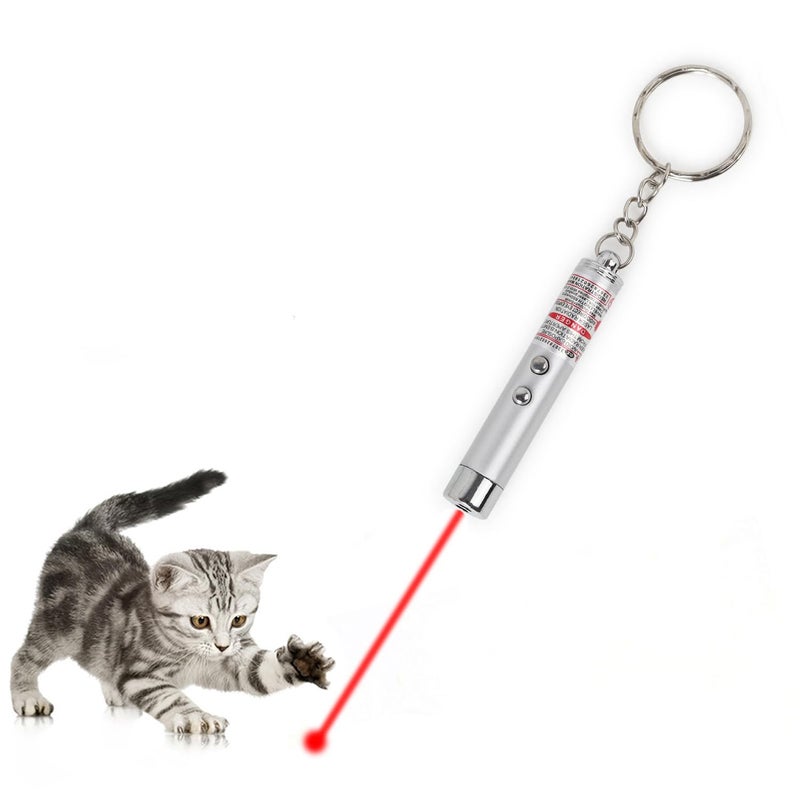 CHUQIANTONG 2-in-1 Cat Pet Toy Red LED Pointer Pen White Flashlight Torch Interactive Training Pen for Cat Dogs - Image 2