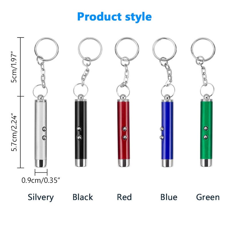 CHUQIANTONG 2-in-1 Cat Pet Toy Red LED Pointer Pen White Flashlight Torch Interactive Training Pen for Cat Dogs - Image 3