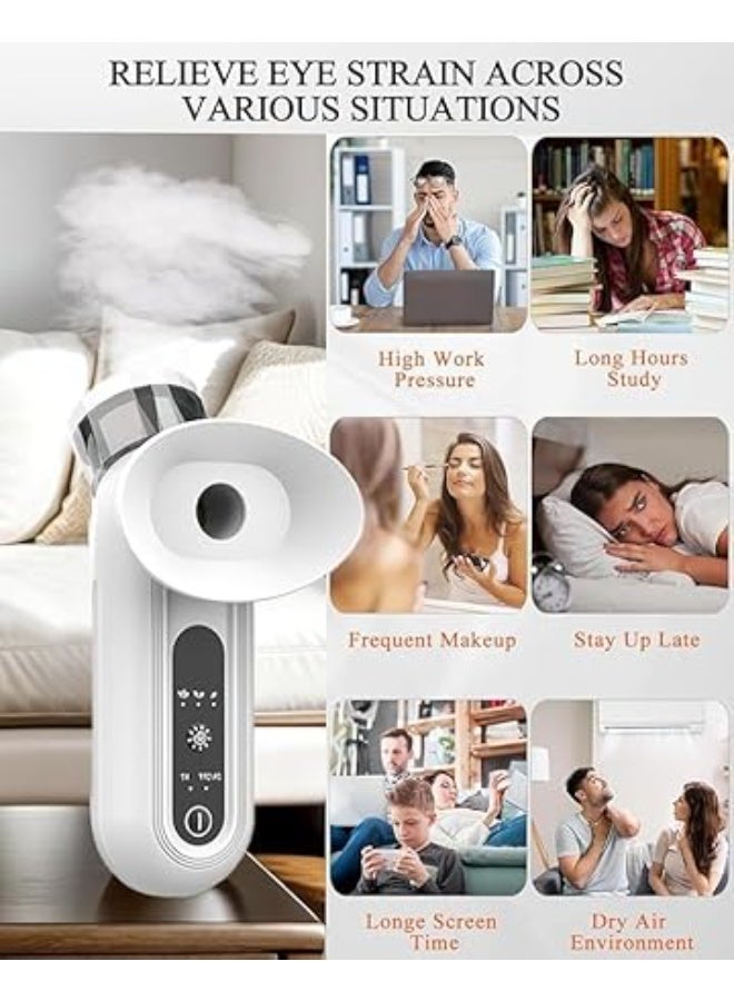 2025NEW Eye Steamer, Steam Therapy Wand, Nano Eye Mist Steam Sprayer for Relief Dry Eye, Heated Eye Treatment, Portable Eye Steamer Moisturizer Soother, Mini Rechargeable Eye Mist Sprayer - Image 4