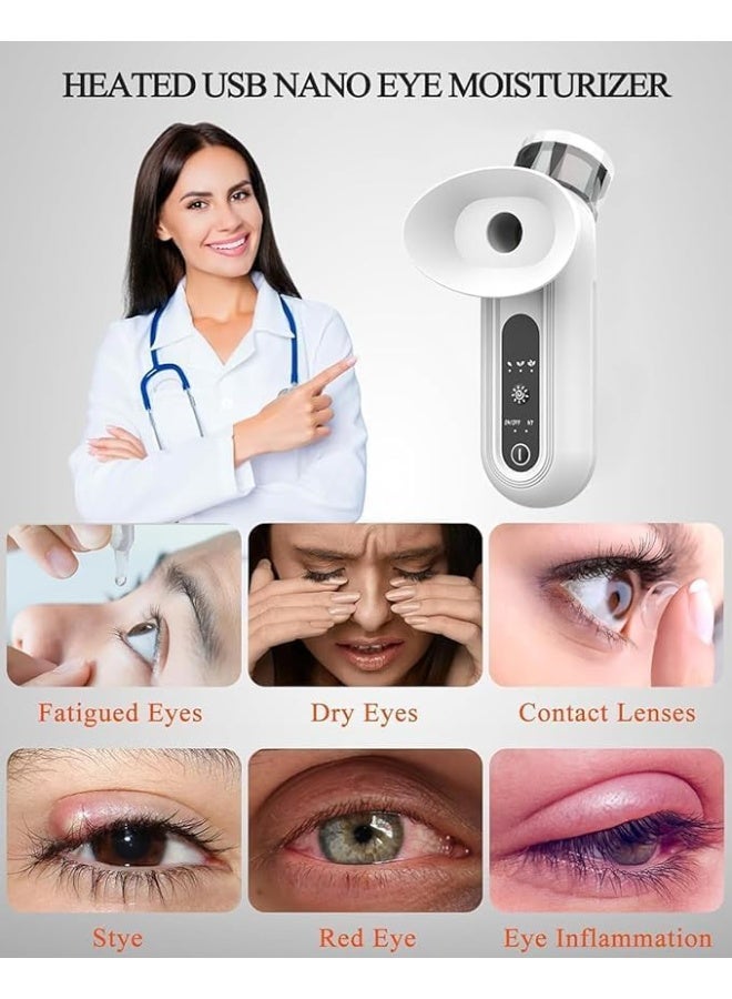 2025NEW Eye Steamer, Steam Therapy Wand, Nano Eye Mist Steam Sprayer for Relief Dry Eye, Heated Eye Treatment, Portable Eye Steamer Moisturizer Soother, Mini Rechargeable Eye Mist Sprayer - Image 5