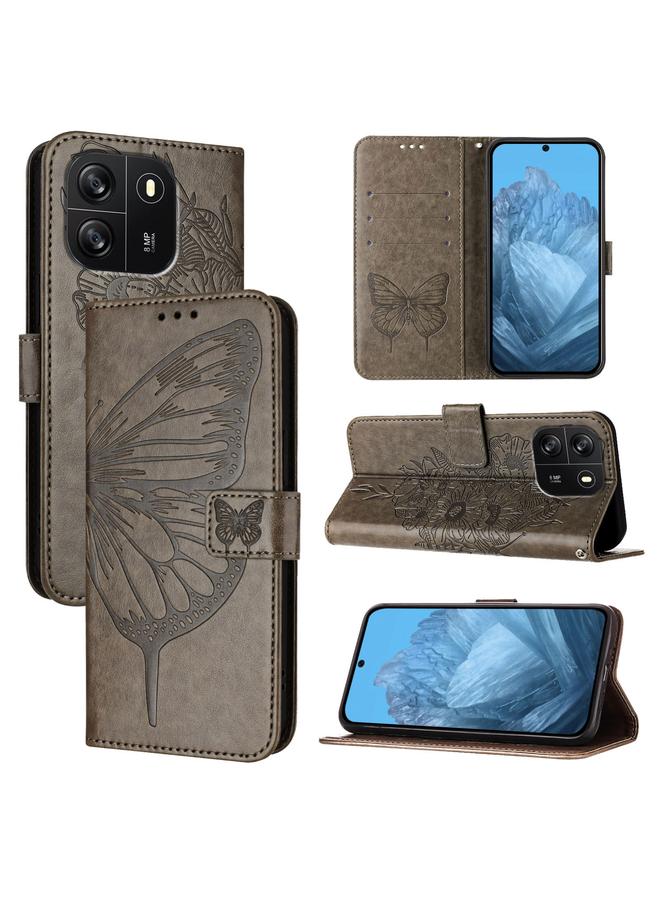 S-TOP Case For Blackview Wave 6C Embossed Butterfly Leather Phone Case - Image 1