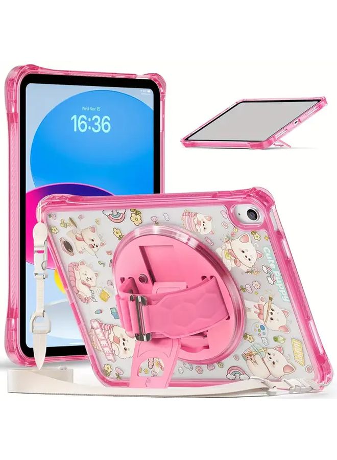 Pink Transparent Dog Case For iPad Pro 11 Capybara Coffee Design - Image 5
