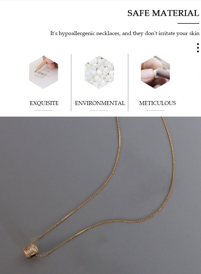 DUNISO Necklace for Women's, Light Luxury Temperament Simple Small Waist Pendant Jewelry, Stylish Minimalist Design Necklaces, Adjustable Choker, No-Fading & Comfortable Wear, Simple Dainty Jewelry for Women - Image 3