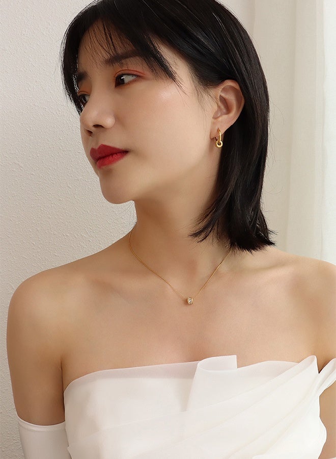 DUNISO Necklace for Women's, Light Luxury Temperament Simple Small Waist Pendant Jewelry, Stylish Minimalist Design Necklaces, Adjustable Choker, No-Fading & Comfortable Wear, Simple Dainty Jewelry for Women - Image 5