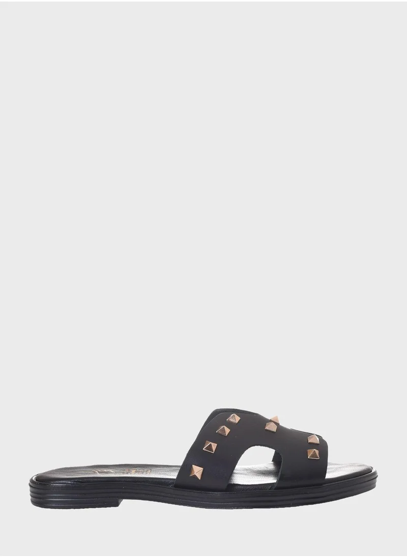 Athena Handmade Greek Sandals Stud Flat Sandal