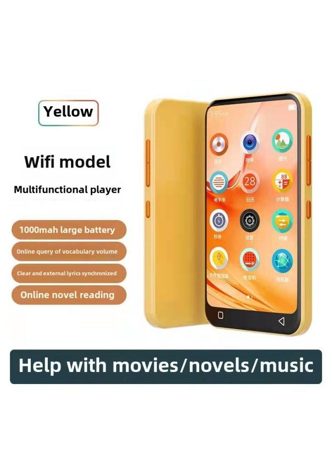 Generic - Mp4wifi Can Surf The Internet Bluetooth Mp3 Reading Novels P3 Player Walkman Student Version Mp6 Super Bz-Body Color:▓Yellow [wifi Internet Access + Supports Bluetooth + High-definition Color Screen]░-Memory Capacity:▓8g Body Memory-official Standard Configuration░ - Image 1