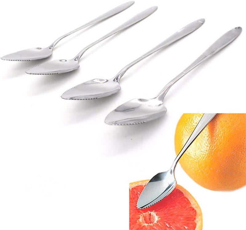 ATB 12 Pack Grapefruit Long Spoon Stainless Steel Serrated Edge Dessert Cirtus Fruit - Image 2