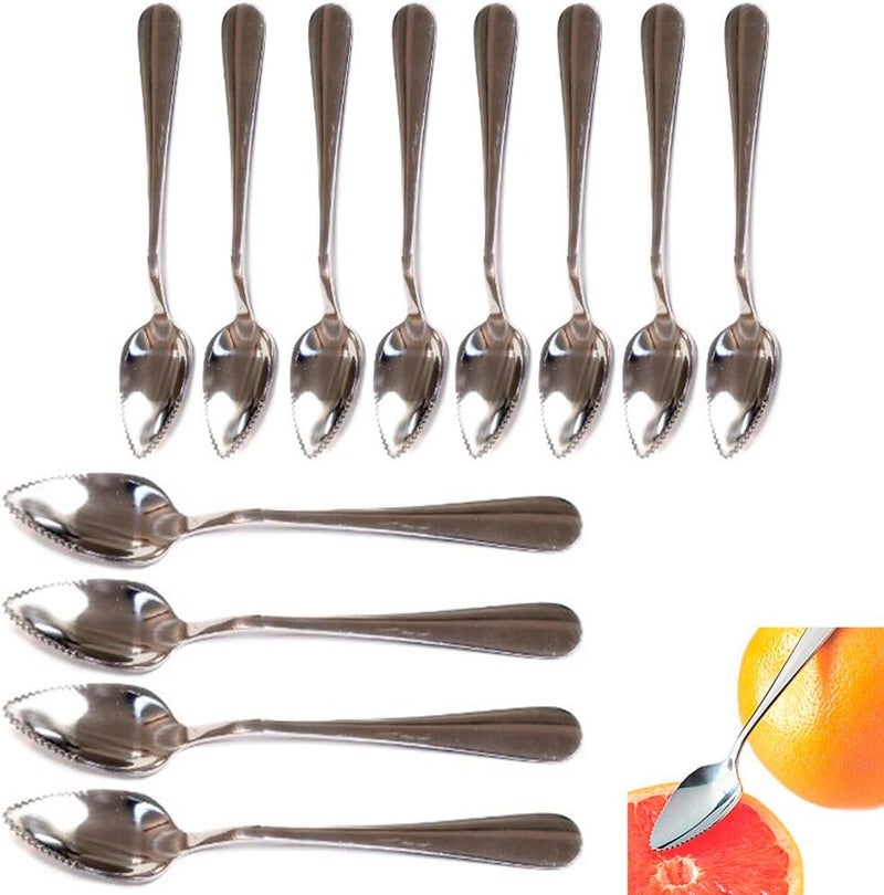 ATB 12 Pack Grapefruit Long Spoon Stainless Steel Serrated Edge Dessert Cirtus Fruit - Image 4