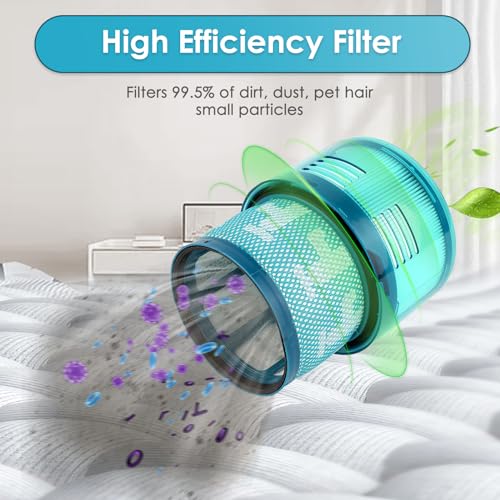 CHAIN PEAK (2 Pack) Gen5 Replacement Filters Compatible With Dyson Gen5 detect, Gen5 detect Absolute SV23, Gen5 outsize, Gen5 outsize Absolute SV24 Gen5 detect Fluffy Cordless Vacuum Cleaner, HEPA Filter - Image 4