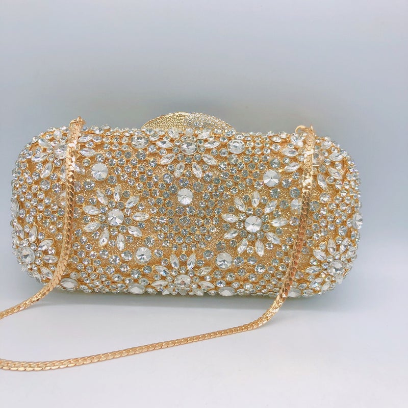 New Heavy-Duty Rhinestone-Encrusted Evening Bag Banquet Rhinestone Clutch Small Dress Hard Case Women'S Bag Clutch - Image 2