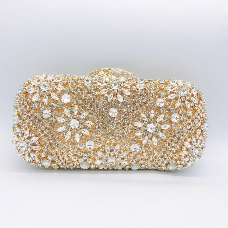New Heavy-Duty Rhinestone-Encrusted Evening Bag Banquet Rhinestone Clutch Small Dress Hard Case Women'S Bag Clutch - Image 1
