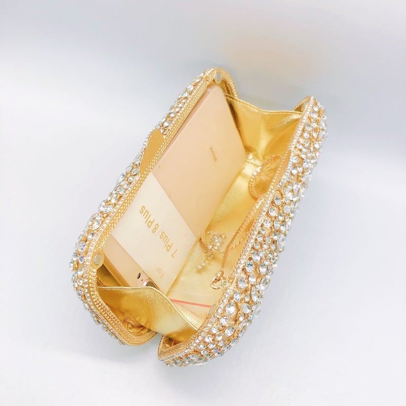 New Heavy-Duty Rhinestone-Encrusted Evening Bag Banquet Rhinestone Clutch Small Dress Hard Case Women'S Bag Clutch - Image 4