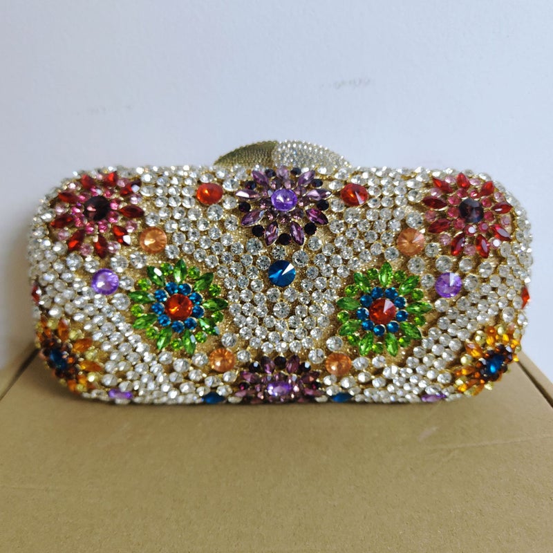 New Heavy-Duty Rhinestone-Encrusted Evening Bag Banquet Rhinestone Clutch Small Dress Hard Case Women'S Bag Clutch - Image 3