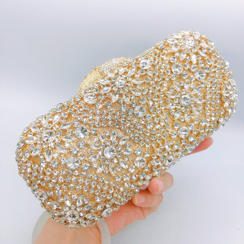 New Heavy-Duty Rhinestone-Encrusted Evening Bag Banquet Rhinestone Clutch Small Dress Hard Case Women'S Bag Clutch - Image 5