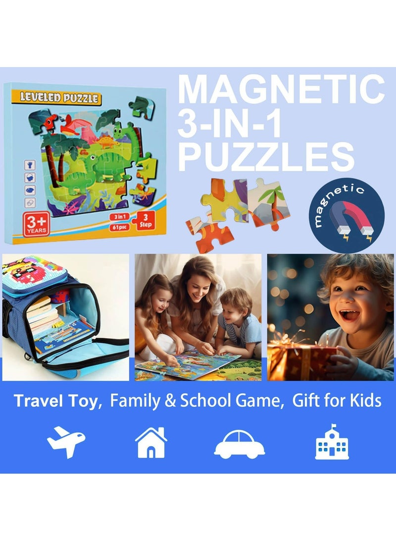 CMGTYYD Magnetic Puzzles for Toddlers 4-8, Educational Games and Preschool Toys for Toddler, Ideal Gifts for Toddler, Puzzles Toys for 3 4 5 6 Year Old Boys and Girls (Dinosaur) - Image 3