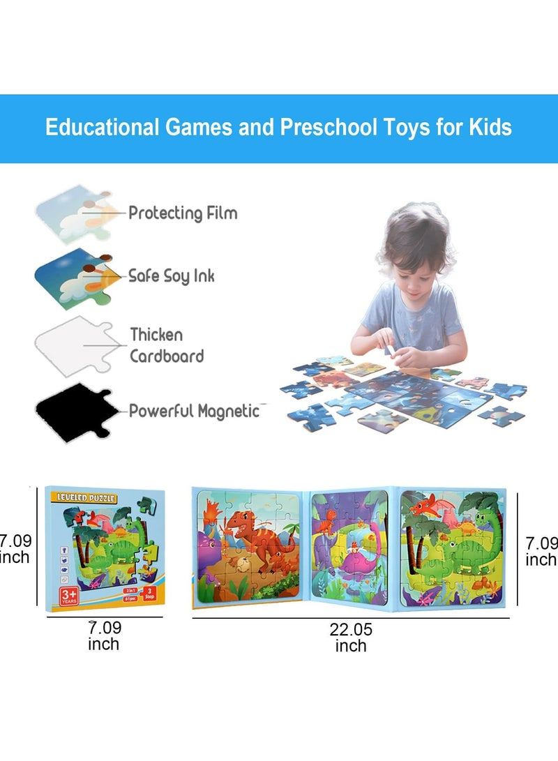 CMGTYYD Magnetic Puzzles for Toddlers 4-8, Educational Games and Preschool Toys for Toddler, Ideal Gifts for Toddler, Puzzles Toys for 3 4 5 6 Year Old Boys and Girls (Dinosaur) - Image 4
