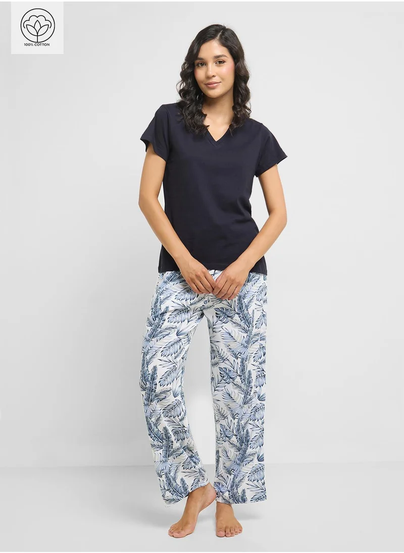 Ginger Cotton T-Shirt & Pyjama Set