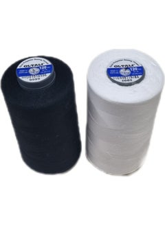 Erdoğan Hobi Erdoğan Hobby Sewing Thread 2 Pieces 5000MT (1 Black - 1 White) Fishing Line Sewing Thread Set 120 No. Sewing Thread Tailor Thread Bobbin  - Image 1
