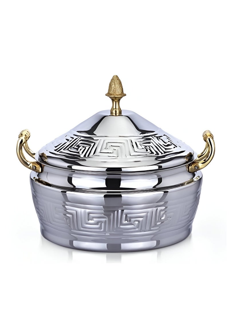 Homemaker Hannah Hotpot 1500ML Silver – Premium 1500ML Silver Hot Pot for Cooking & Serving | Elegant & Compact Design 
