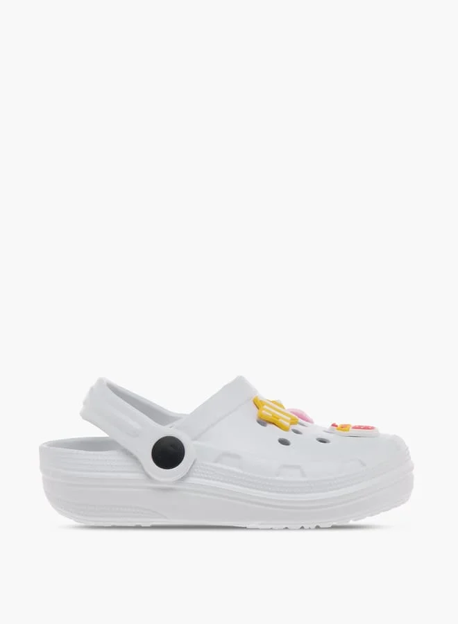 Flora Bella By Shoexpress Girls Embossed Clogs with Backstrap