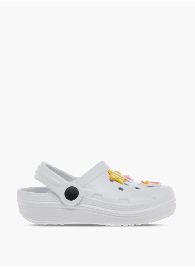 Flora Bella By Shoexpress Girls Embossed Clogs with Backstrap  - Image 3