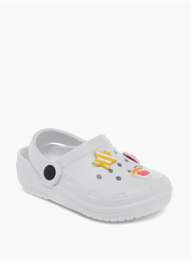 Flora Bella By Shoexpress Girls Embossed Clogs with Backstrap  - Image 1