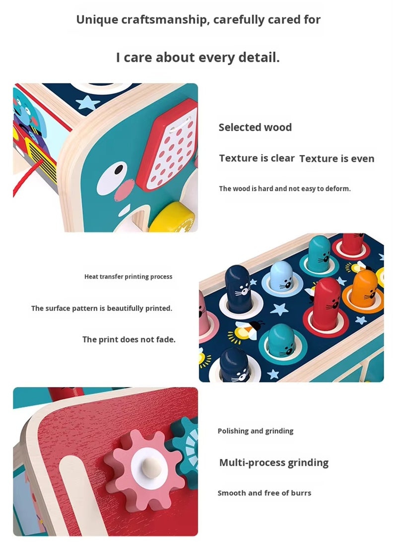 HomKawt Wooden Hammering and Pounding Toys For Toddlers Educational, Birthday Gift, Whack a Mole Game for Toddlers, Xylophone Gopher, Mouse and Hamster, Gift for Kids Aged 3+ - Image 2