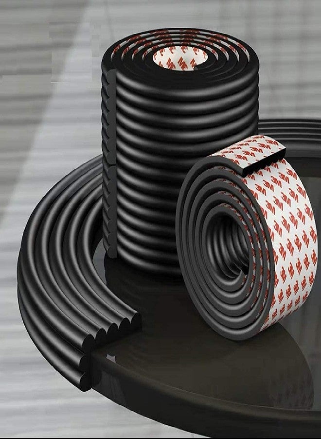 TEKCOOL شريط حماية الطاولة من TEKCOOL بطول مترين، شريط أمان إسفنجي فائق النعومة لحواف الطاولة والمكتب، واقيات زوايا لحماية الأطفال وحواف الطاولة. (أسود - 3 قطع) - Image 2