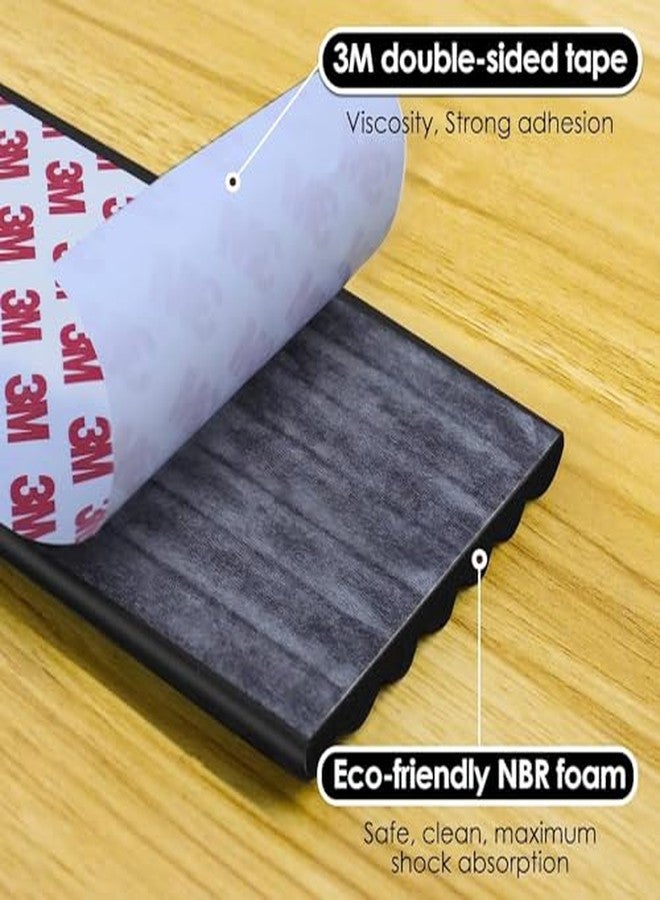 TEKCOOL شريط حماية الطاولة من TEKCOOL بطول مترين، شريط أمان إسفنجي فائق النعومة لحواف الطاولة والمكتب، واقيات زوايا لحماية الأطفال وحواف الطاولة. (أسود - 3 قطع) - Image 4