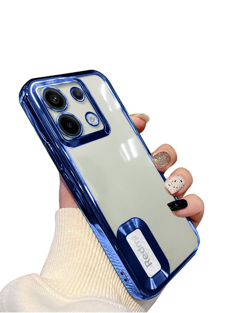 دبليو تيك - غطاء حماية هجين فاخر مضاد للصدمات لهاتف Xiaomi Redmi Note 13 Pro 5G 2023 شفاف/أزرق داكن - Image 1