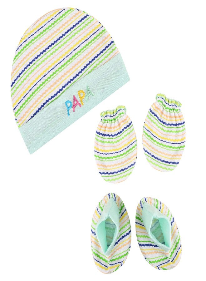 obbi Baby Hosiery Cap Booty and Mitten Set for Infants Combo Pack (Multicolor (Pack of 3), 0-3 Months) - Image 3