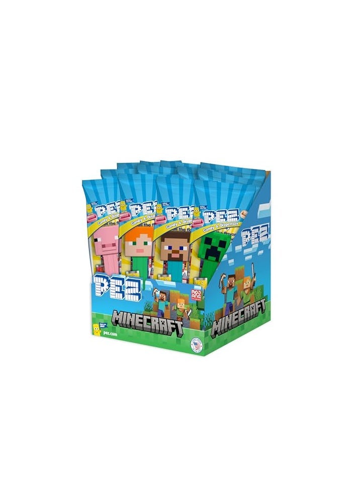 PEZ باقة حفلة Minecraft PEZ 12 حبة مغلفة بشكل فردي - Image 1