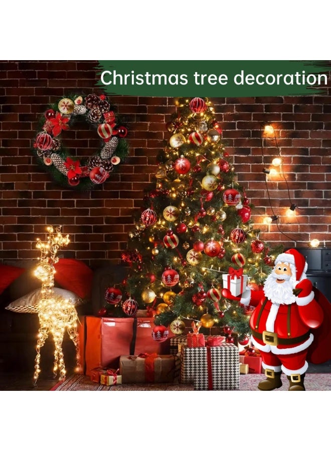 Christmas Ball Ornaments, 44 Pcs Shatterproof Christmas Tree Hanging Ornaments, Christmas Tree Decorations  Balls for Xmas Trees Decor Holiday Party Wedding - Image 5