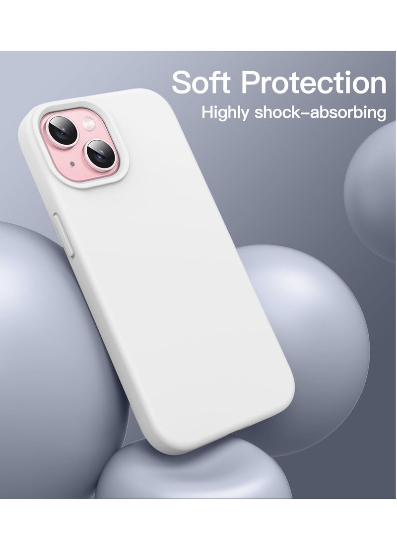 BORTONY - iPhone 15 Case 6.1 Inch Silicone Silky-Soft Touch iPhone 15 Cover Full-Body Slim Thin Phone Case Shockproof Protective Case Cover for Apple iPhone 15 - Image 1